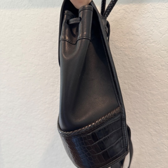 Brighton Vintage Monica Two Toned Leather Backpack A364587 Bag Croc Embossed main image 11